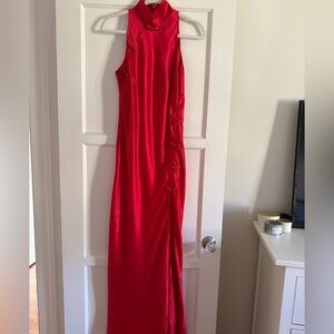 Chic One Shoulder Red Dress